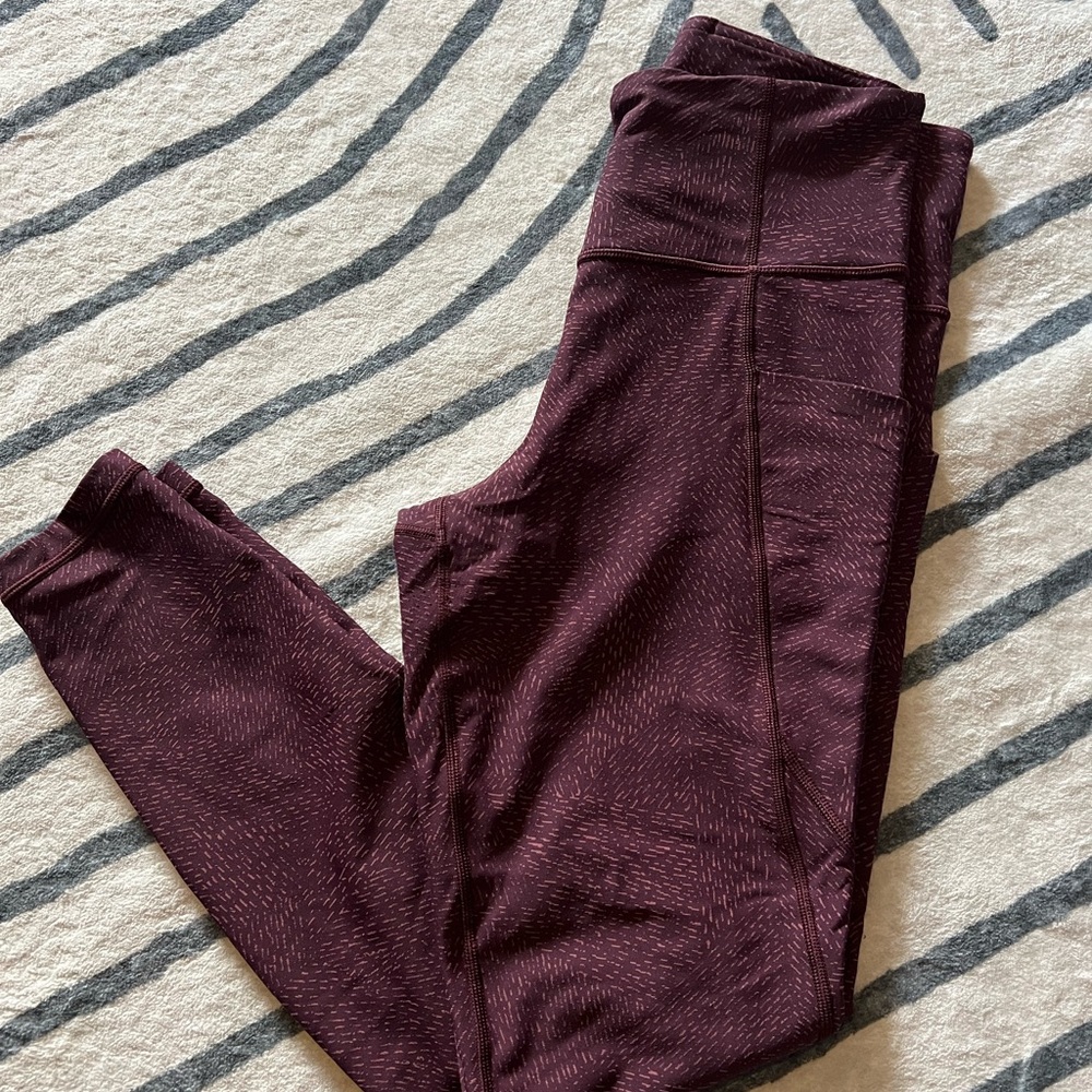 Athleta Maroon Leggings